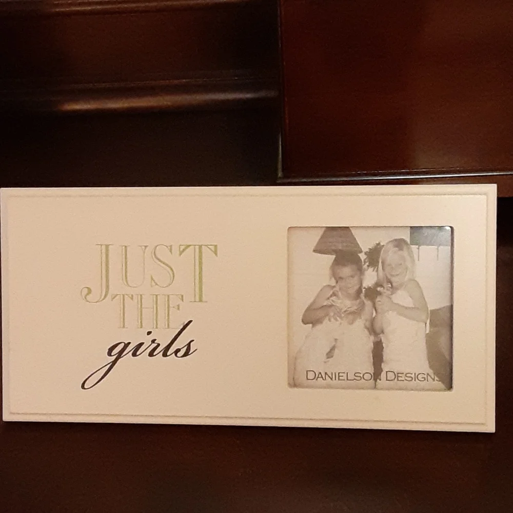Danielson Designs JUST THE GIRLS white & sage green frame 8.75